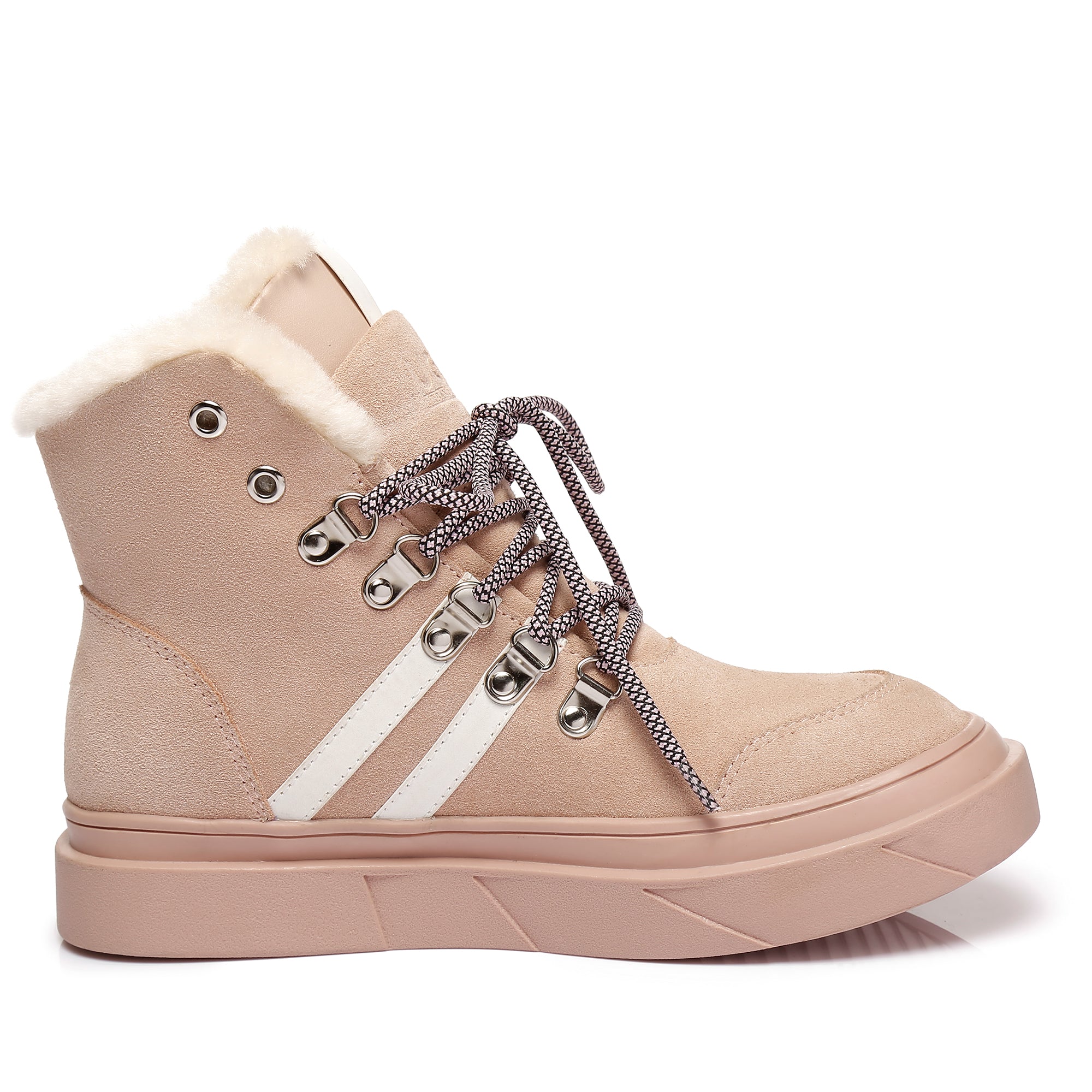 Women's Flat Sneaker Boots Lace Soft Sole Faux Leather Shoes - Temu
